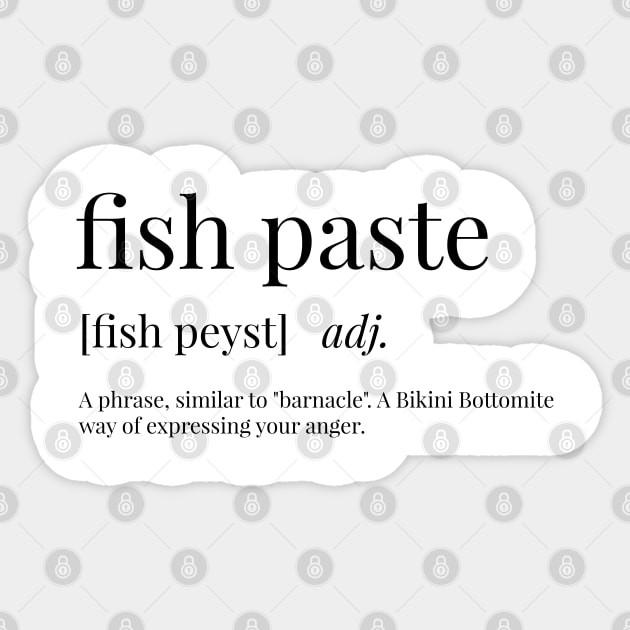 Fish Paste Definition Sticker by definingprints